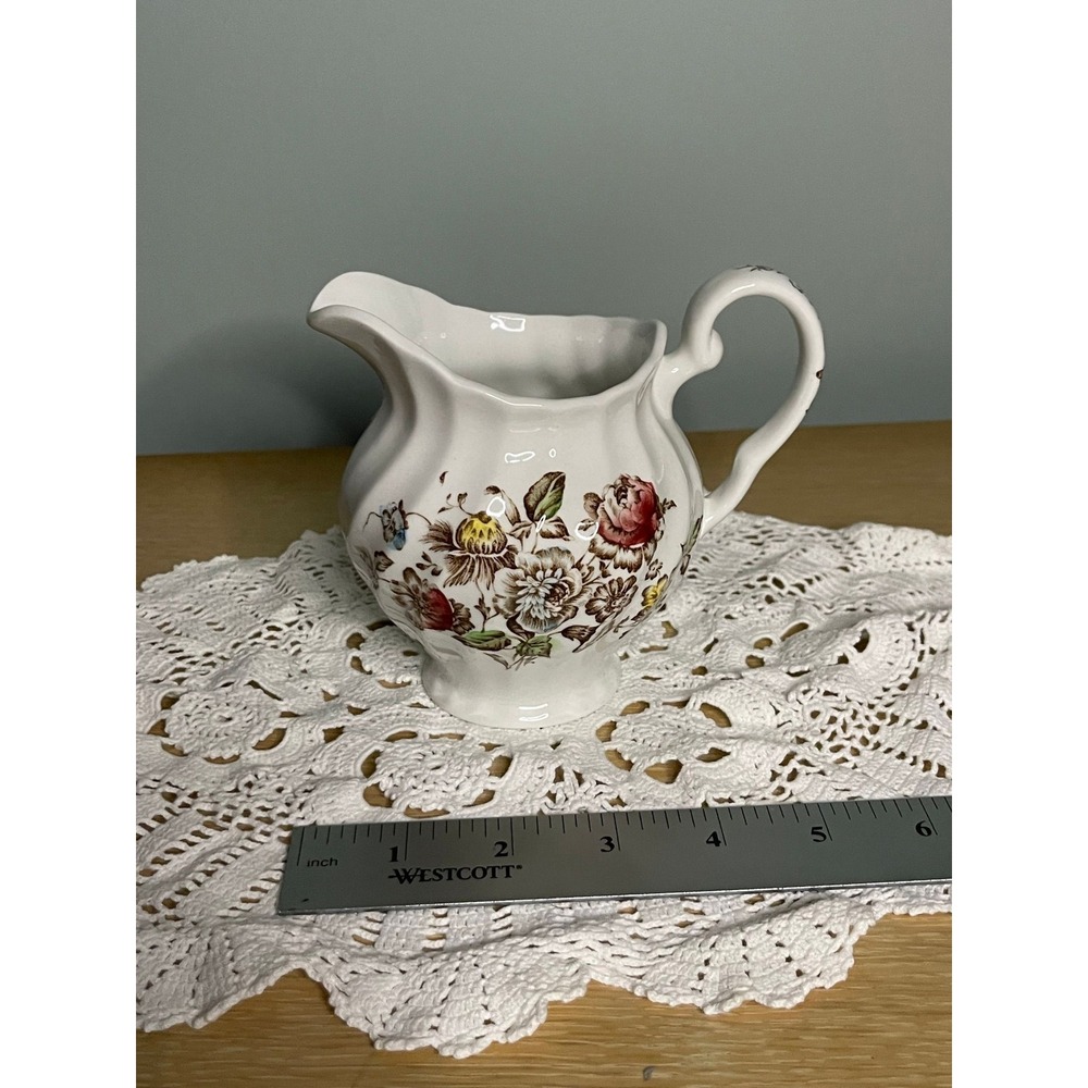 Vintage Johnson Brothers Staffordshire Bouquet Creamer IRONSTONE